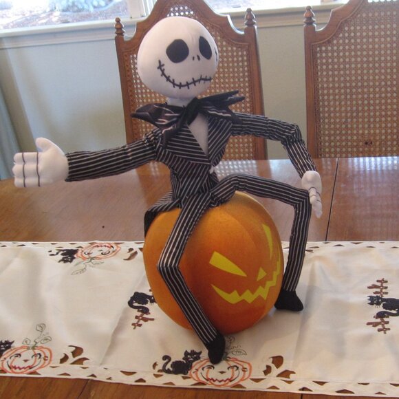 Jack Skellington Pumpkin King 19" Plush Nightmare Before Christmas HALLOWEEN - Picture 2 of 11